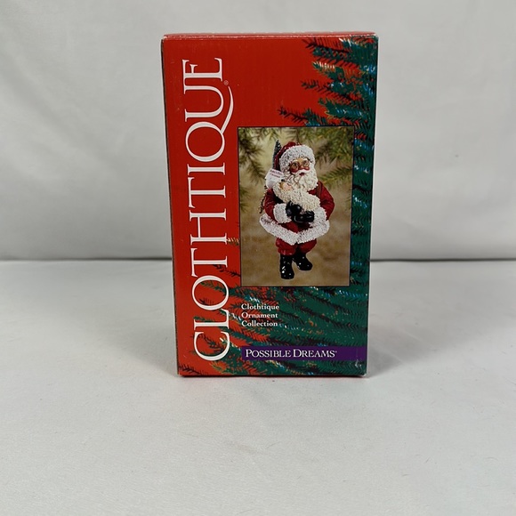 Santa Claus Possible Dreams Newborn Christmas Ornament 2000 clothique decor - Picture 2 of 16